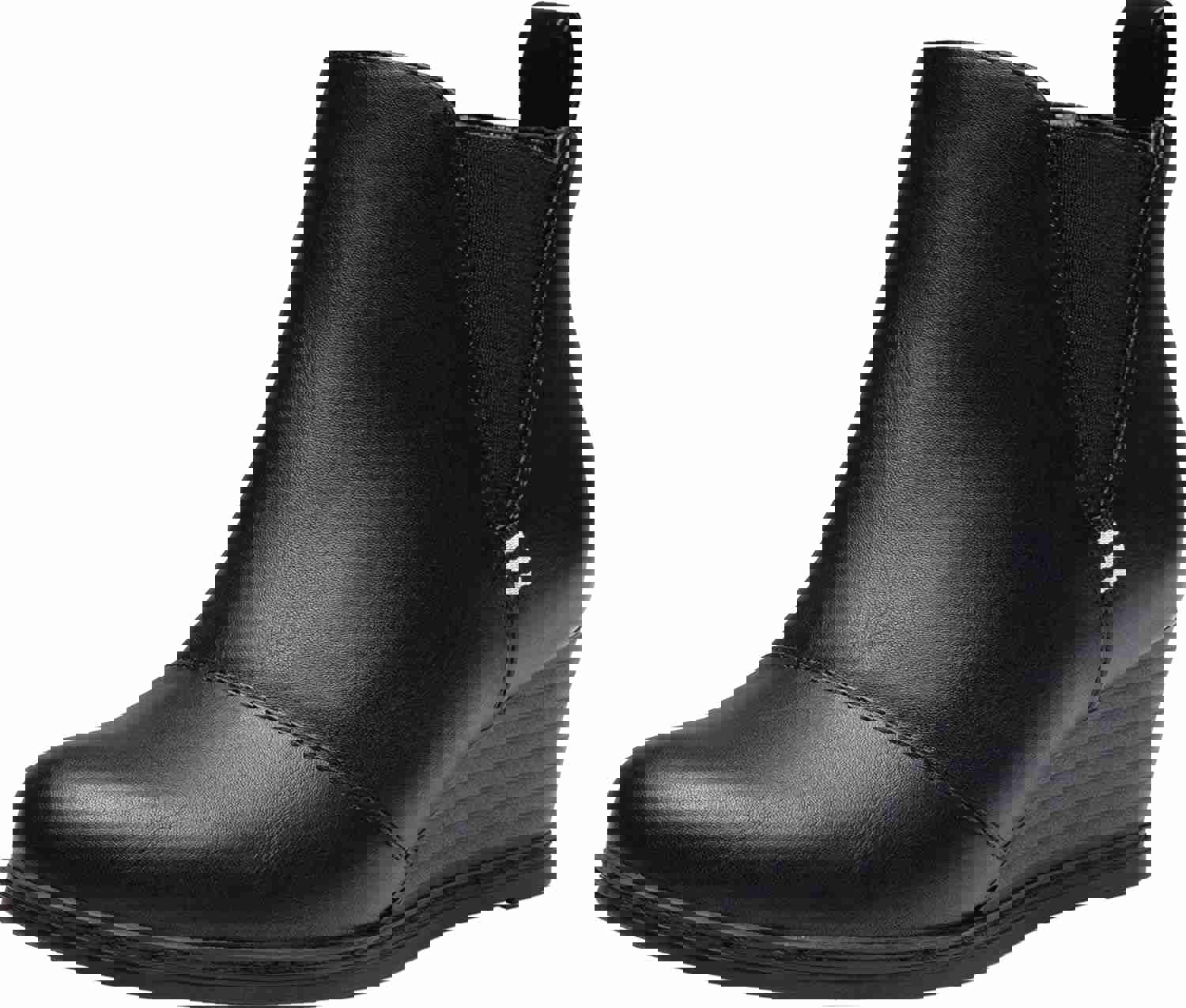 Vepose Women's Chelsea Ankle Boots Wedge Heel Booties Casual Shoes for Women