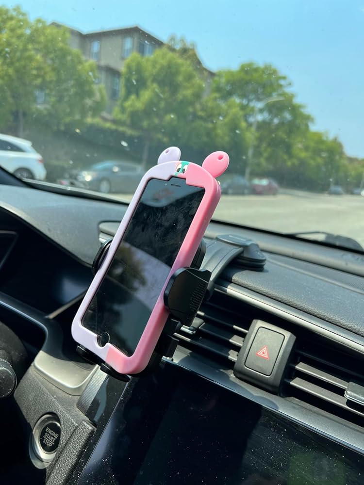 YRU [2025 Ultimate Car Phone Holder Mount [Bendable &amp;amp; Adjustable Aluminum Arm] Cell Phone Holder for Car Dashboard Windshield Phone Stand for iPhone 16 15 14 13 Pro Max Samsung Pickup Truck, Black