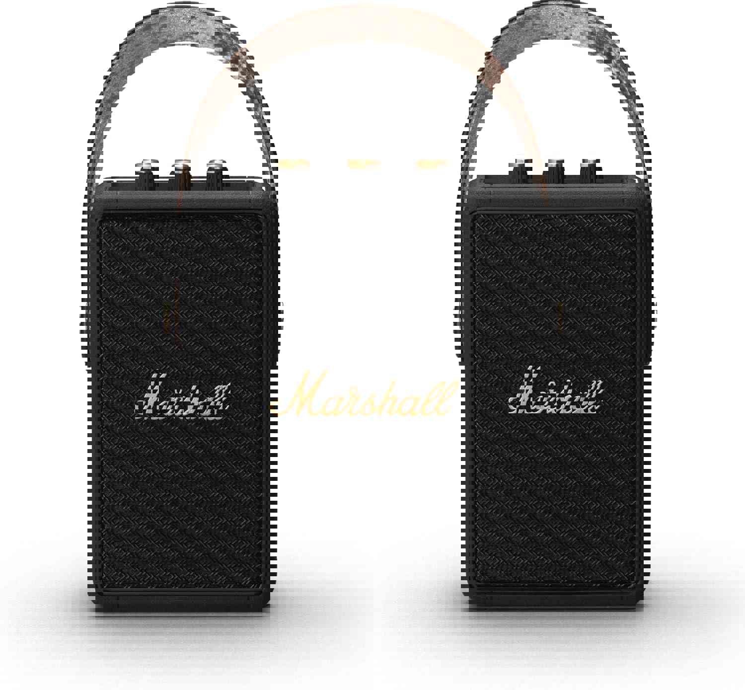 Marshall Stockwell II Portable Bluetooth Speaker, Black and Brass