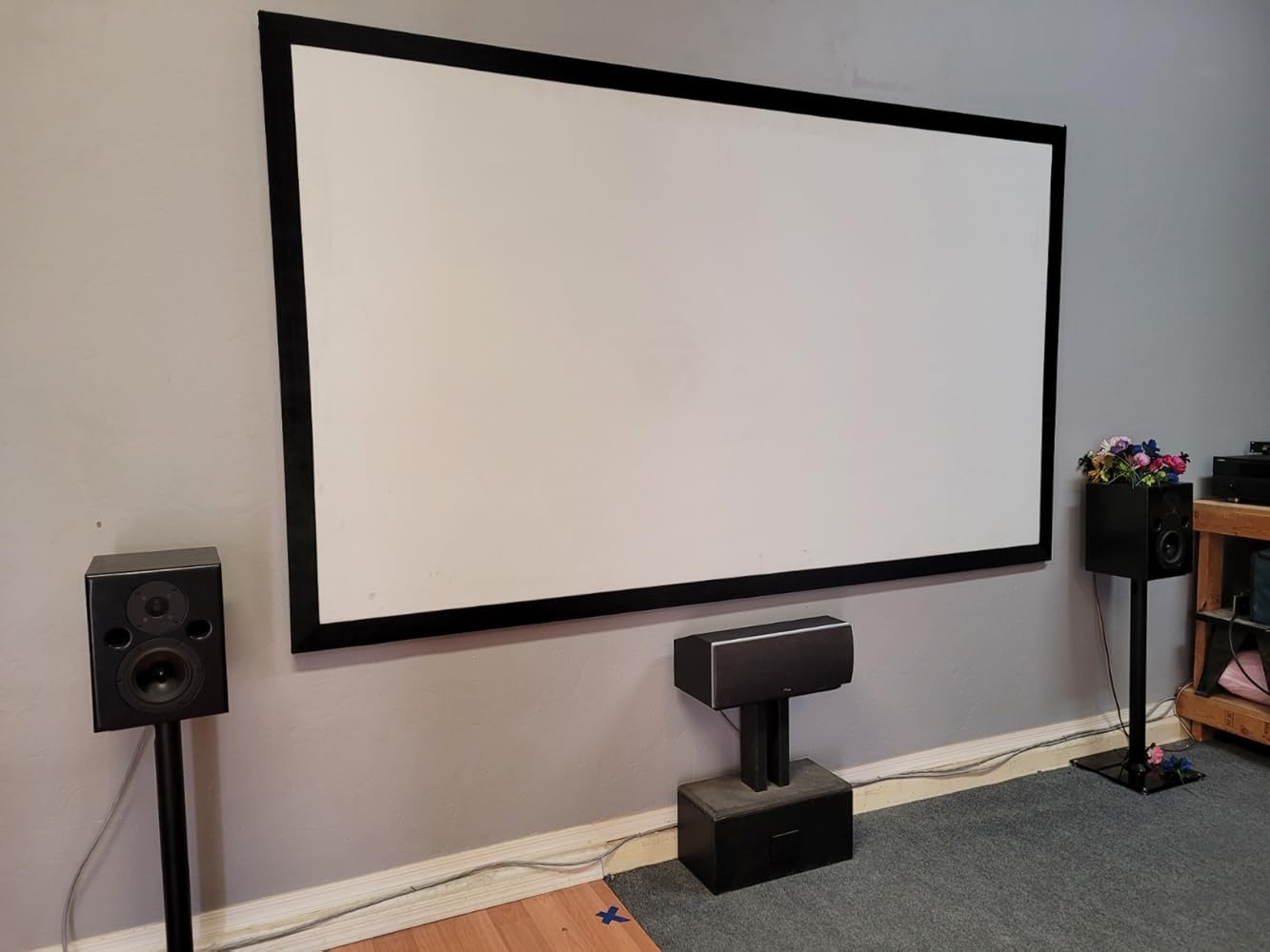 Black Flocking Adhesive Tape 3in x 30ft Projection Screen Felt Tape Border Ultra High Contrast Deep Black Felt Strips for Projector Screen Frame DIY