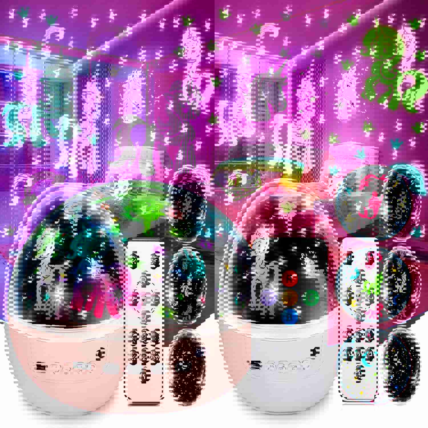 Unicorn Toys for Girls Age 4-6,[93 Modes+Remote]Toys for 3 Year Old Girl,3 Timer+3 Brightness Unicorn Gifts for girls 4-6,360°Rotate Juguetes Para Niñas,The Little Mermaid,6 Year Old Birthday Gifts