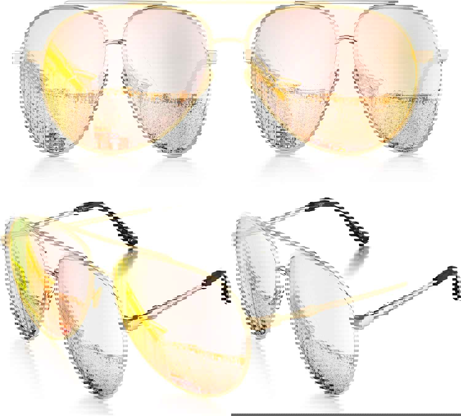 LUENX Aviator Sunglasses for Women Men Polarized Lens Trendy Sun Glasses - UV 400 Protection 60MM with Accessories Driving