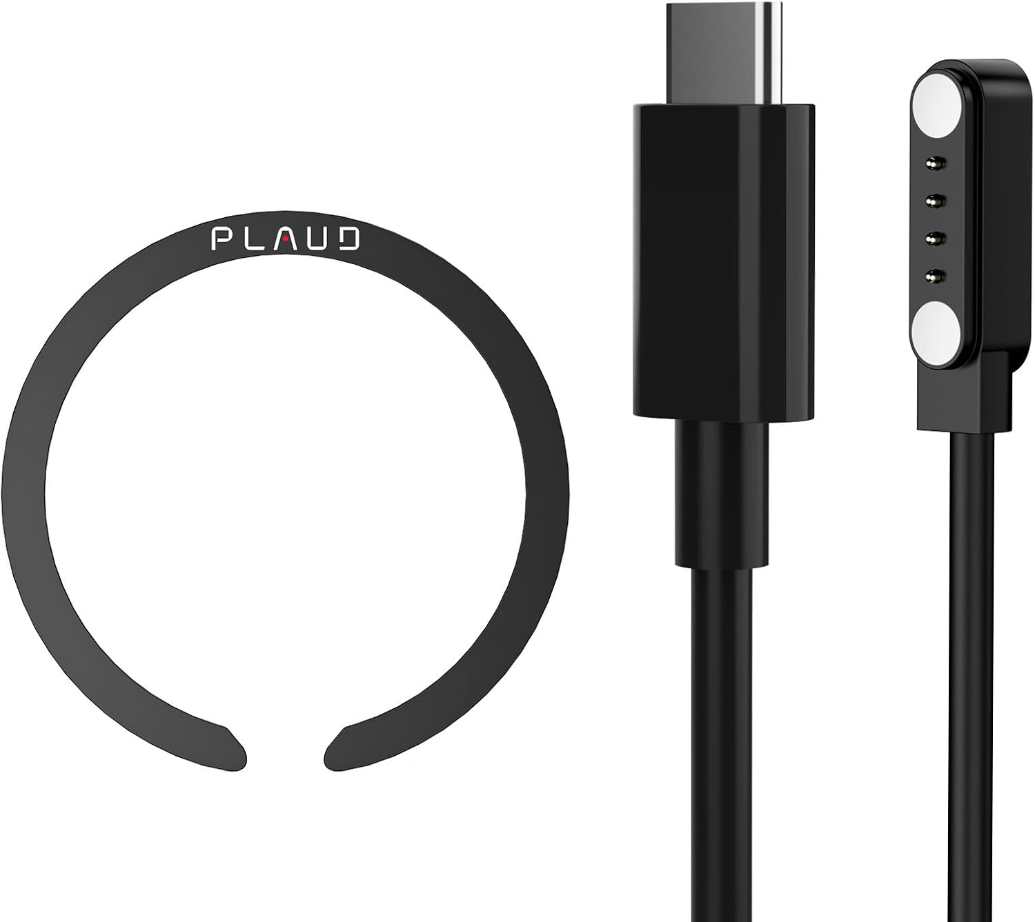 Voice Recorder Accessory Kit Set for PLAUD Note, Includes 2FT Magnetic USB-C Charging Cable and Magnetic Ring, Compatible with PLAUD Note AI Recorder