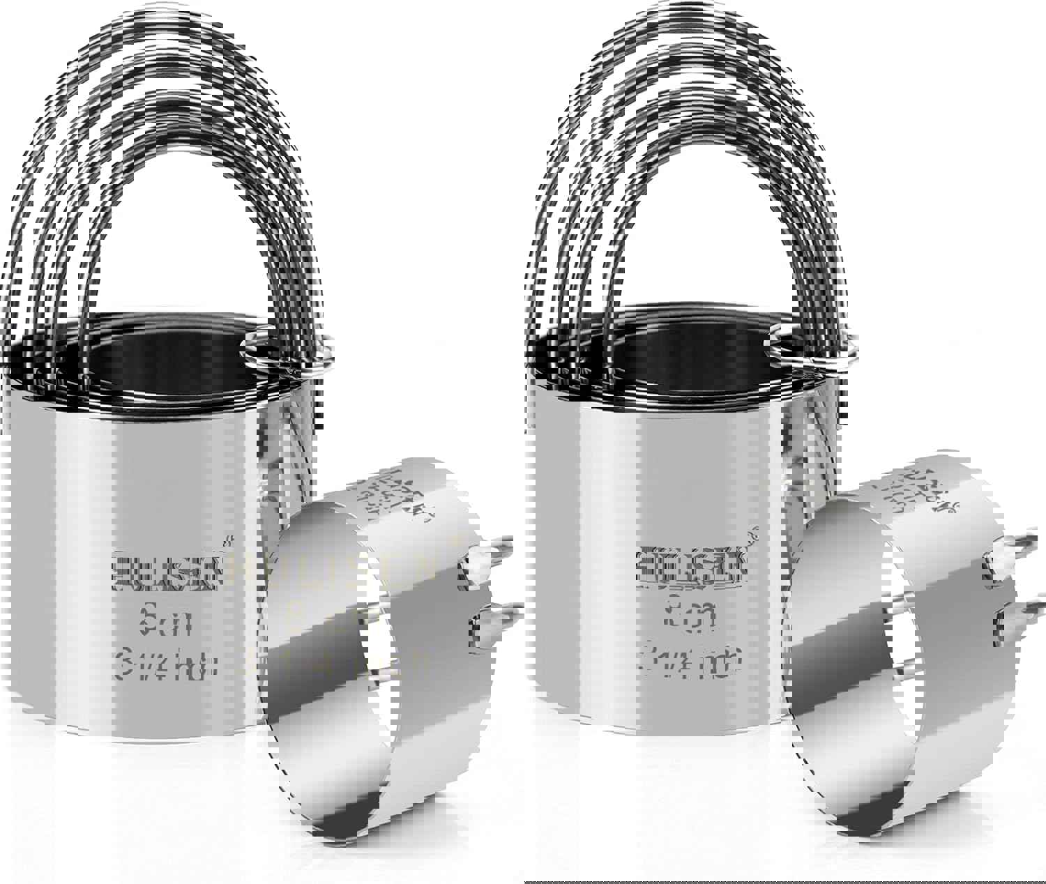 HULISEN Biscuit Cutter Set (5 Pieces/Set), Round Cookies Cutter with Handle, Professional Baking Dough Tools, Gift Package