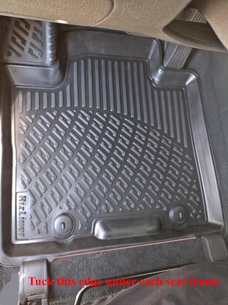 Hyundai Tucson Hybrid 2022-2025 (No Plug-in Hybrid or Gasoline Models) Floor Mats Custom Fit Rubber 3D Car Mats Laser Measured Floor Liners All Weather Waterproof Odorless (Front &amp; Rear)