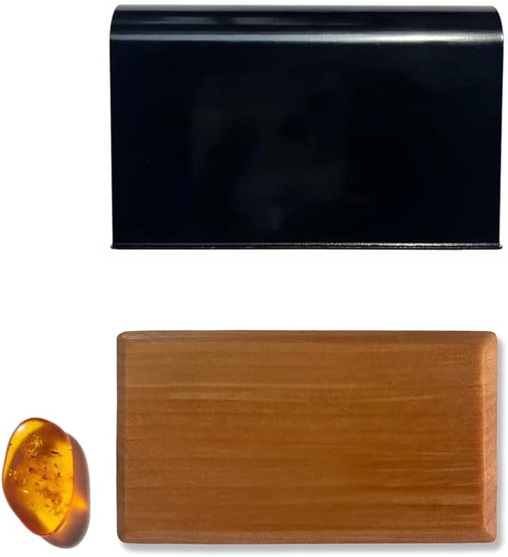 Car Air Freshener - Wood Air Freshener - Car Odor Eliminator - Visor clip Scent Starter Kit (Pack of 1 Amber Scent)