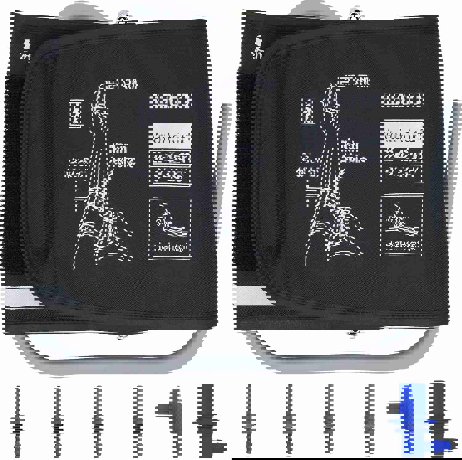 Large Size Cuff Compatible with Omron 9"-17" Inches (22-42CM) L Blood Pressure Cuff Adult ARM BP Replacement Cuff for Big ARM (Large)