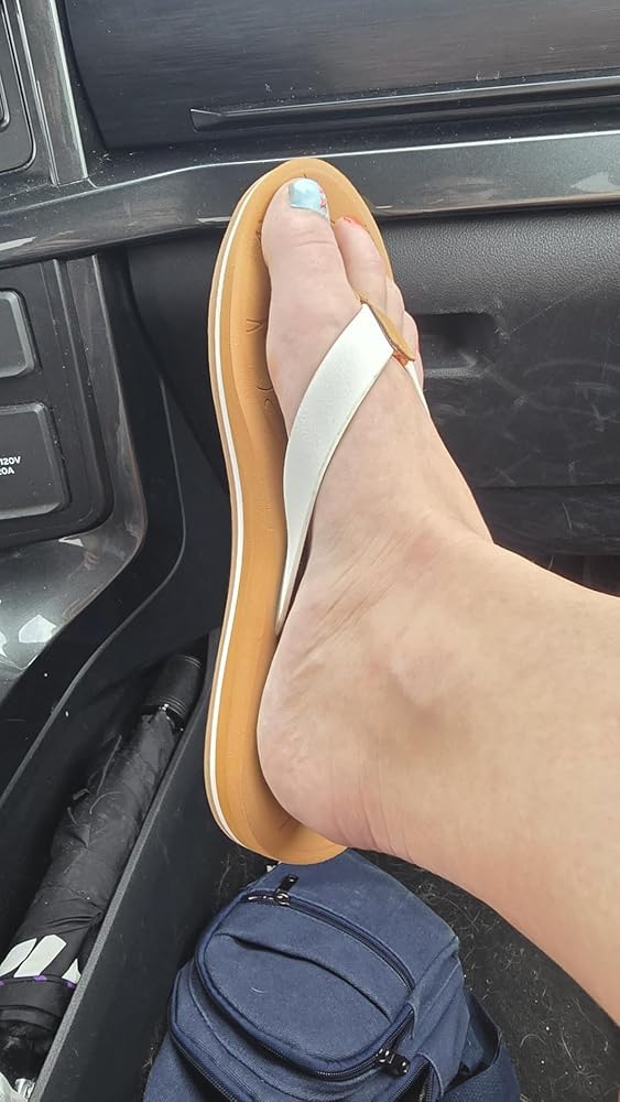 ONCAI Women's Flip Flops Arch Support Yoga Mat Summer Beach Woman Thong Sandals with Orthotic Rubber Soles(US Size 5-11)