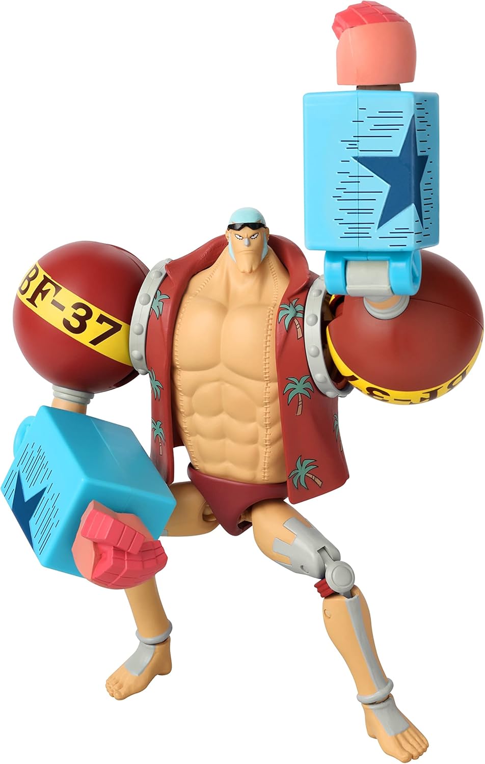 BANDAI Anime Heroes One Piece Figures Franky Action Figure | 17cm Articulated Franky Anime Figure with Accessory Display Stand One Piece Action Figures Pirate Toys Range | Excellent Anime Gift