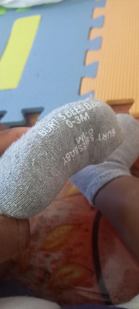 Burt's Bees Baby Unisex Baby Socks Ankle or Crew Height Made with Soft Organic Cotton, 6 Packs with Non-Slip Grips for Babies
