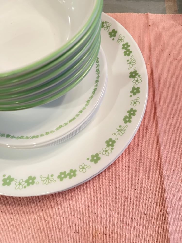 Corelle Vitrelle 18 Piece Glass Dinnerware Sets, Service for 6, Triple Layer Chip &amp;amp; Crack Resistant Glass Plate and Bowl Sets, Wildflower