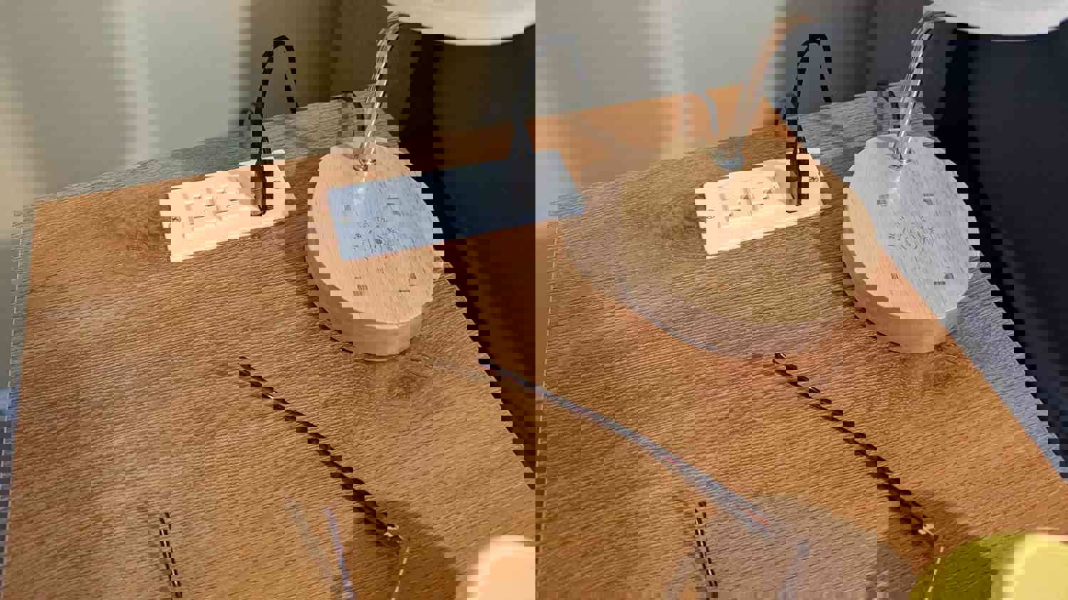 Nightstand with Gun Drawer, Farmhouse LED Nightstand with Charging Station, Smart Locking Drawer, and Rattan Door – Ideal Bedside Table for Bedroom, Living Room, or Office (Nightstand with Gun Drawer)