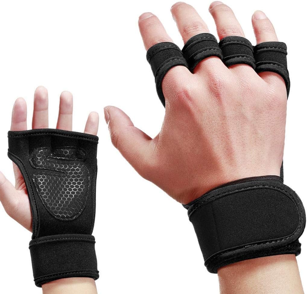 Weight Lifting Gloves - Workout Gloves Ideal for Crossfit, Weightlifting, Pull Ups, Gym Training - Breathable Non-Slip Gym Gloves Men and Women, Padded Palm Guard with Wrist Support