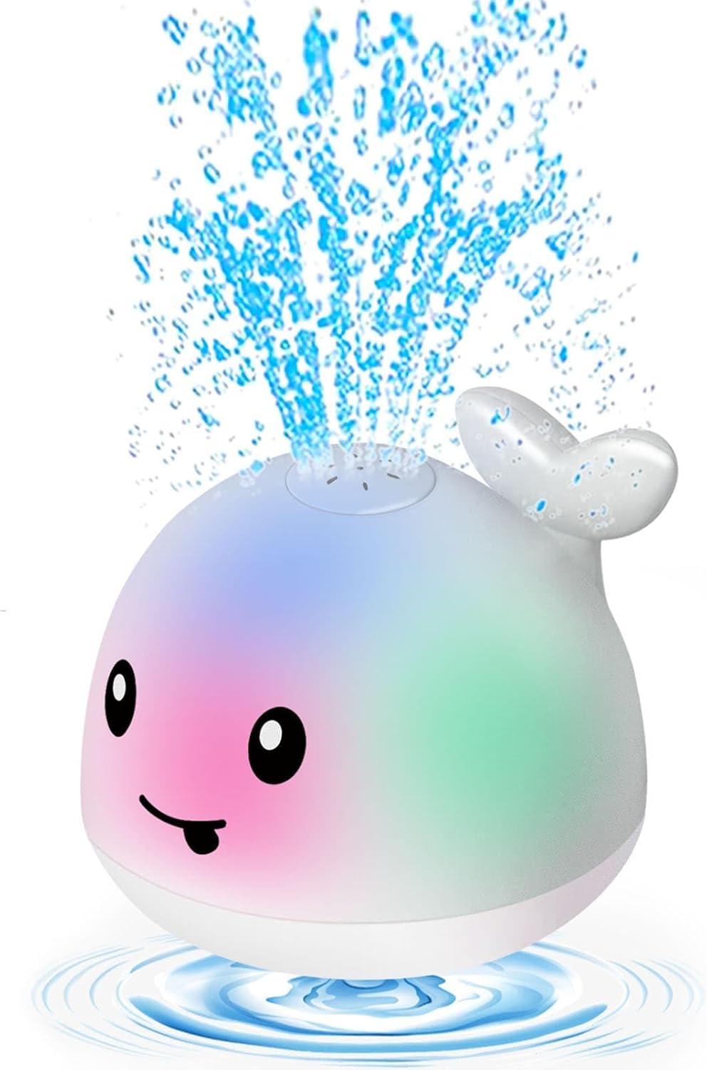 Light up Toddler Bath Toys - Whale Water Spray Toy，Baby Easter Basket Stuffers，Toys for Ages 0-2， Baby Toys 6-12-18 Months Bathtub Floating Toy，Baby Pool Toys, Infant Easter Birthday Gifts