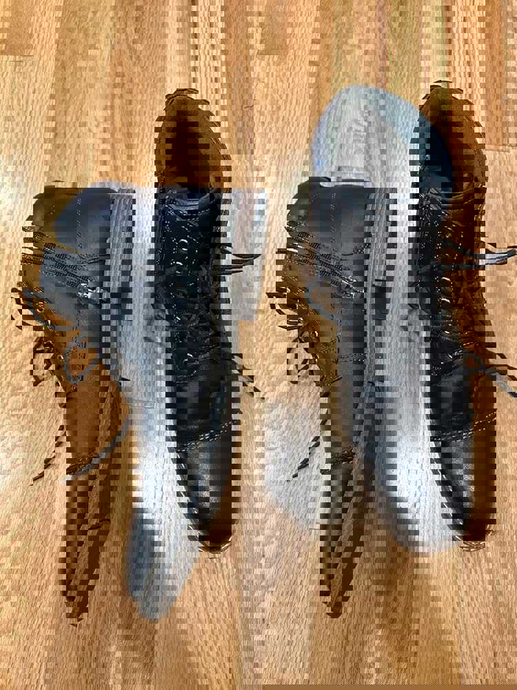 Arkbird Mens Oxford Leather Dress Boots Classic Cap Toe Side Zip Mid Top Casual Ankle Boots for Men