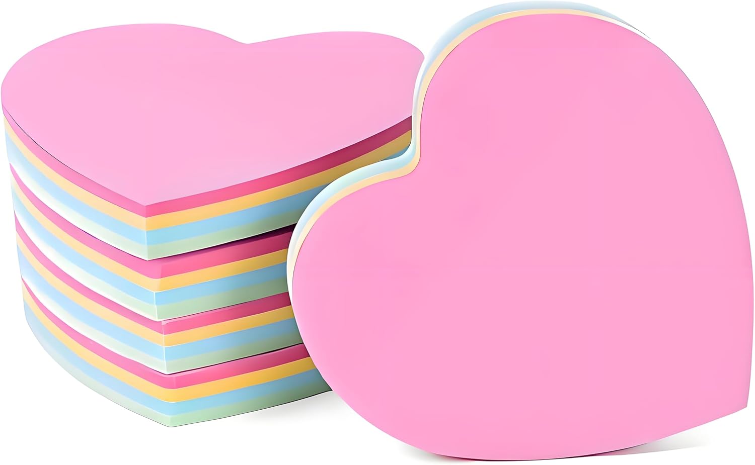 Heart Sticky Notes 3 x 3 inches: Vibrant, Adhesive, and Perfect for Every Occasion